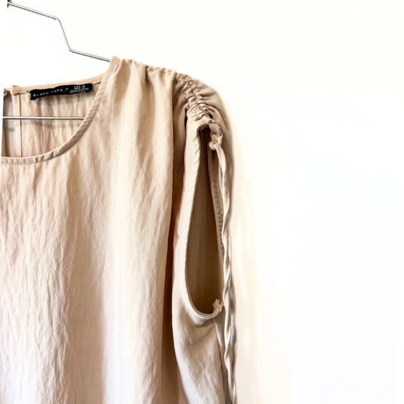 Black Tape by Dex Elastic Waist Light Beige Top Size M - Picture 7 of 11